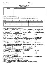Bài kiểm tra 45 phút môn Tin học Lớp 6